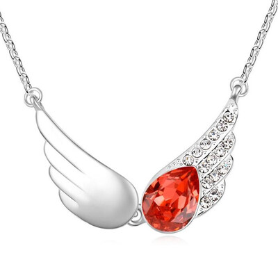 

Crystal from Austrian Angel Fairy Wings Pendant Necklace Best Gift For Friend Fashion Jewelry for women 5420