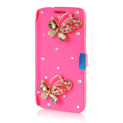 

MOONCASE Luxury Flower Crystal Leather Side Flip Wallet Pouch ЧЕХОЛ ДЛЯ Samsung Galaxy Express 2 G3815