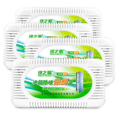 

Jingdong supermarket] green source of the refrigerator in addition to taste in addition to taste box refrigerator in addition to odor in addition to odor activated carbon charcoal hardcover 4 box