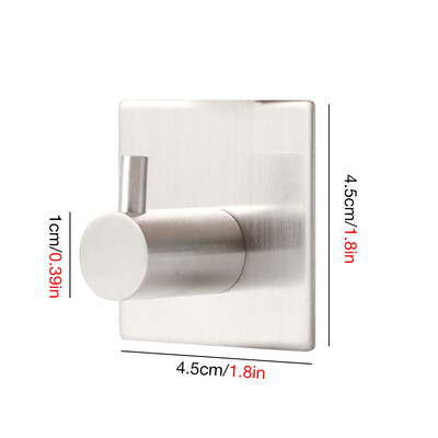 

Cntomlv 3M Sticker Adhesive Stainless Steel Hooks Wall Door Clothes Coat Hat Hanger Kitchen Bathroom Rustproof Towel Hooks