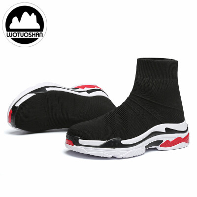 

Mens casual fashion popular breathable Net surface Super light Socks shoes Sports shoes Running shoes sneakers Casual boots