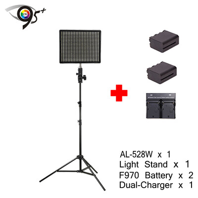 

Aputure H528W Upgrade AL-528W CRI 95 LED VIDEO LIGHT SN304 Light Stand 2 Pcs NP-F970 EACHSHOT Dual Battery Charger