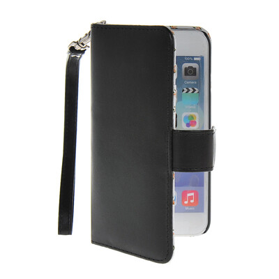 

MOONCASE Fashion Style Leather Side Flip Wallet Slot Pouch Stand Shell Back Case Cover for Apple iPhone 6 ( 4.7 inch ) Black