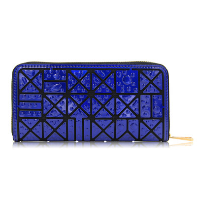 

Milisente Women Leather Wallet Female Colorful Clutch Purse Ladies Zipper Geometric Standard Wallets