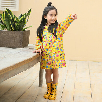 

Obolts children ultra light environmental protection raincoat cartoon bear biscuit pattern boy girl student raincoat 3 5 6 year old child outdoor waterproof poncho