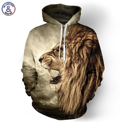 

Autumn Winter Fashion Lion Ancient Digital Printing MenWomen Hooded Hoodies Cap Windbreaker Jacket 3d Sweatshirts