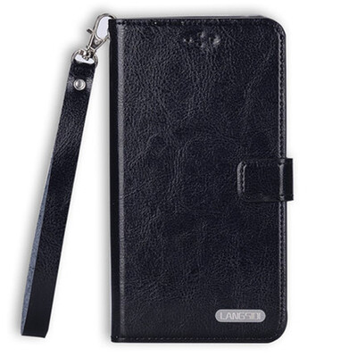 

Genuine Leather flip Case For Samsung S6 S7 S8 Plus Note 8 Oil wax Leather buckle Phone Cover lanyard desgin