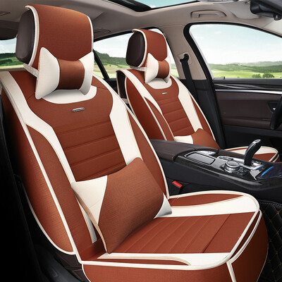 

Xinjian five four seasons universal cotton sweat-absorbent breathable car seat car seat cover winter all-inclusive Lei Ling Hao sharp Jing Rui XJ11 luxury coffee color