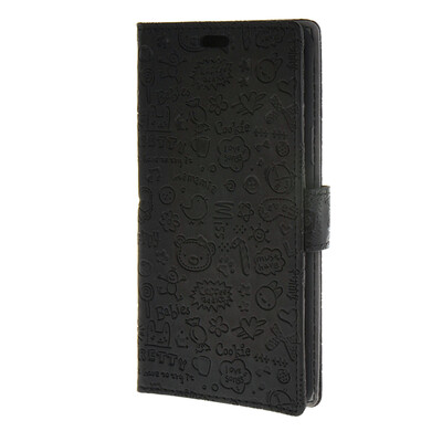 

MOONCASE Lovely pattern Leather Wallet Flip Card Slot Bracket Back чехол для Samsung Galaxy A8 Black