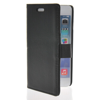 

MOONCASE Slim Leather Side Flip Wallet Card Slot Pouch Stand Back чехол для Apple iPhone 6 ( 4.7 inch ) Black
