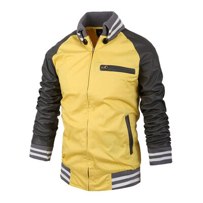 

Zogaa New Mens Jacket Fashion Stand Collar Slim Short