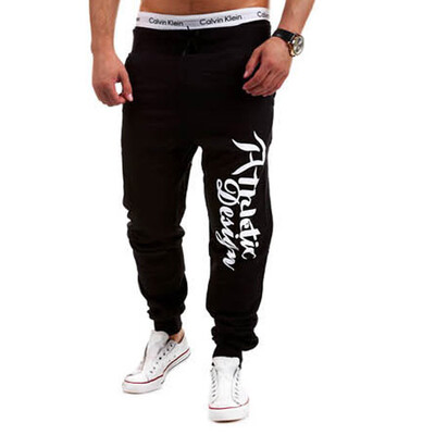

CT&HF Men Leisure Fashion Sports Pants Contracted Loose Letters Printed Pants Spring Cotton Handsome Personality trousers