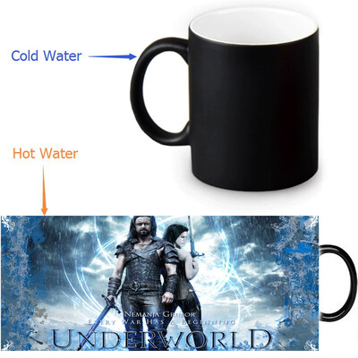 

Underworld 350ml / 12oz Heat Reveal Mug Color Change Чашка кофе Чувствительные морфинг-кружки Волшебная чашка для чайных чашек