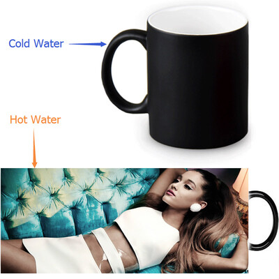 

Ariana Grande 350ml12oz Heat Reveal Mug Color Change Coffee Cup Sensitive Morphing Mugs Magic Mug Milk Tea Cups