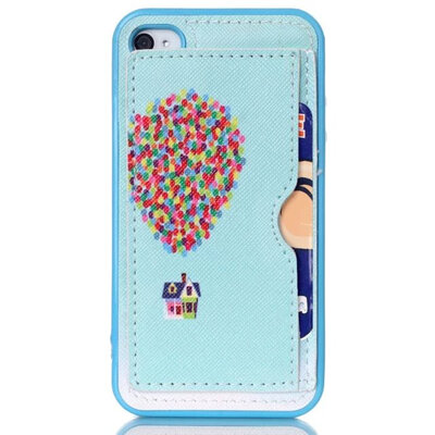

мити живописи мультфильм мягкой кожаный чехол для iPhone 4s Apple iPhone 4, в случае phone4s телефон Shell пробку в карты