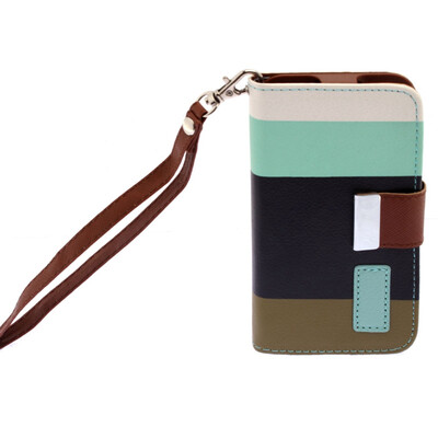 

Sky BlueArmy Green Unique For iphone 5C Good Quality Leather Flip Pouch Case