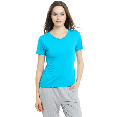 

All Match Homewear V Neck Short Sleeve Sleep Summer New Arrivals S-4xl Plus Size Bottoming Loose European Style