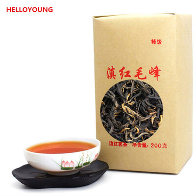 

200g Dian hong maofeng чай большой congou черный чай premium красный китайский mao feng dian hong знаменитый yunnan черный чай 200g