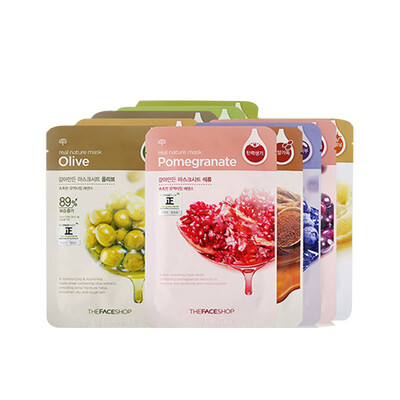 

The Face Shop Natural Source Essence Mask 20g10 pieces various random Face Hydrating Light Brightness Moisturizing