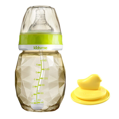 

Kiss me kidsme baby newborn wide caliber PPSU diamond bottle baby bottle with straw 180ml green