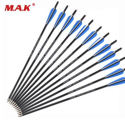 

12 Pcs Mix Carbon Crossbow Arrow 22 Inches OD 88mm with 125 Grain Arrow Point for Archery Hunting Shooting