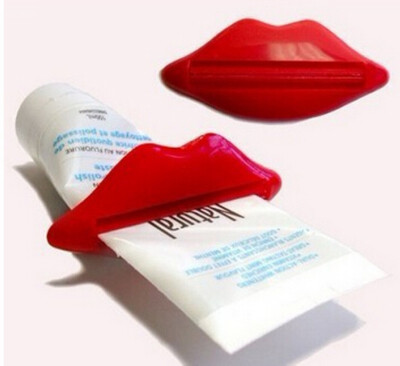 

mymei 5pcs New Red Cartoon Lip Plastic Toothpaste Tube Squeezer Easy Dispenser Extract