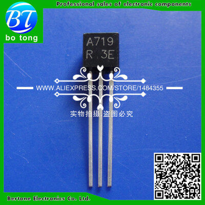 

Free shipping A719 2SA719 TO-92 Silicon PNP Transistor 100pcsbag