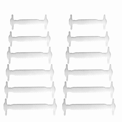 

JUP 12 Sets 144 Pcs New Kids Child Children Unisex Athletic No Tie Shoelaces Elastic Silicone Laces All Sneakers Fit Belt Strap