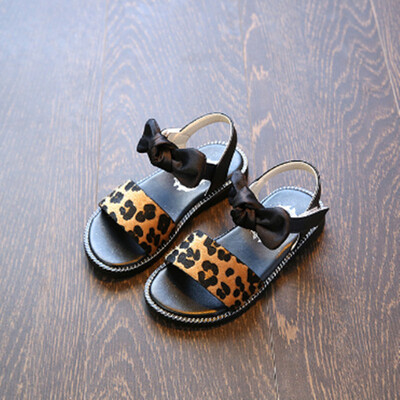 

Children Sandals Girls Shoes 2018 Summer New Fashion Kids Shoes for Girl Sandals Princess Shoes Leopard Lovely Bow Baby Shoes