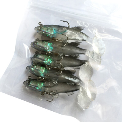 

Taiyu bait bait fishing gear bait road bait soft bait fishing supplies package lead fish five loaded TY1012 black back white belly