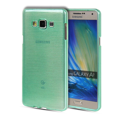 

MOONCASE Soft Flexible Silicone Gel TPU Slim Shell Back Case Cover for Samsung Galaxy A7 Azure
