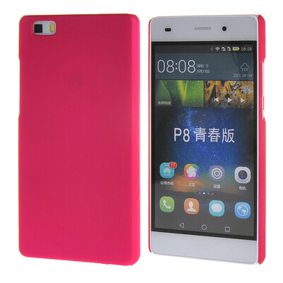 

MOONCASE чехол для Huawei Ascend P8 Life Hard Rubberized Rubber Coating Devise Back Cover Hot pink