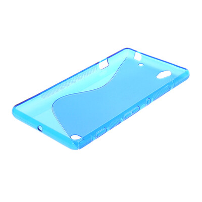 

MOONCASE S - линия Мягкий силиконовый гель ТПУ защитный чехол гибкой оболочки Защитный чехол для Sony Xperia C4 синий