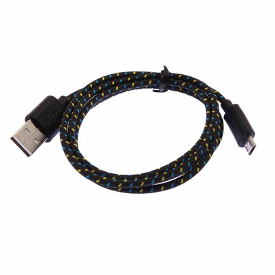 

Black For Samsung HTC phone Micro USB Charger Sync Cable Adapters Braided Woven