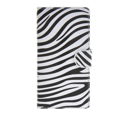 

MOONCASE Zebra style Leather Side Flip Wallet Card Slot Stand Pouch ЧЕХОЛ ДЛЯ Sony Xperia Z4