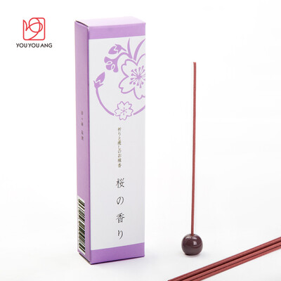 

Long cherry blossom line incense Japan original imported aromatherapy fragrance home indoor floral incense incense Buddha incens