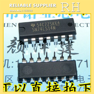 

100pcs/lot 74LS14 SN74LS14N DIP14 Six inverting Schmitt trigger