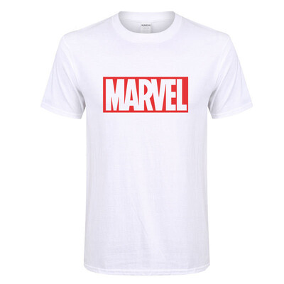 

2018 new summer mens cotton MARVEL short-sleeved t-shirt mens trend casual loose sports mens clothing