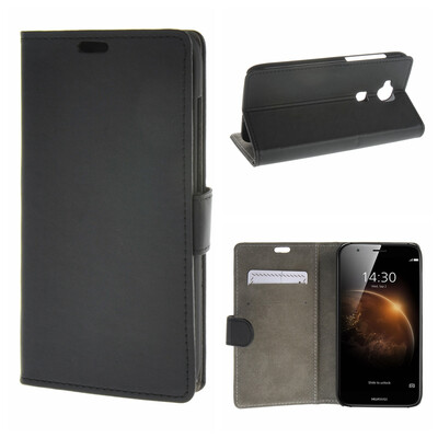 

MOONCASE Case for Huawei Ascend G8 Premium PU Flip Leather Wallet Card Holder Bracket Back Pouch Case Cover Black