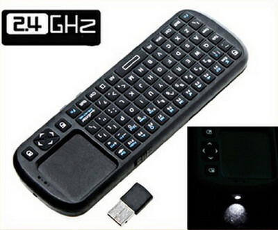 

iPazzPort 2.4G RF Mini Wireless Keyboard Handheld Keyboard Touchpad with LED Light Smart TV / PC Remote Keyboard teclado sem fio