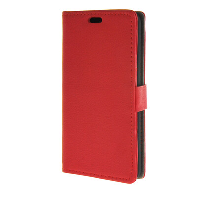 

MOONCASE Лич кожи Кожа Флип кошелек Слот для карты отойти чехол для Huawei Ascend Y635 красный