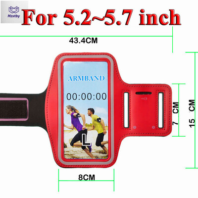 

55inch Arm Band Belt Phone Cases for iPhone 7p 8plus case Sport Armband Cover Running Gym Case Waterproof Case for iphone 6p
