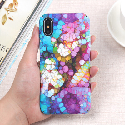 

Винтаж Цветочный абстрактный красочный цветок крышка для iphone 7 8 плюс матовый тонкий жесткий Пластик чехол для IPhone X 6s 6