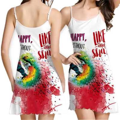 

2018 Summer Real Knee-length Straight Dress Women Fashion Bohemia Floral Printing Harness Dress