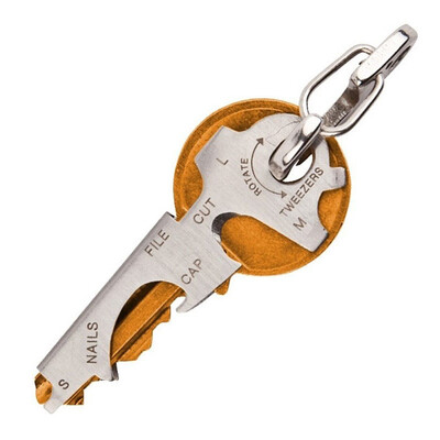 

NicerDicer Useful 8 in 1 Practical Pocket Multi Tool Keychain Survival Gear Stainless Steel