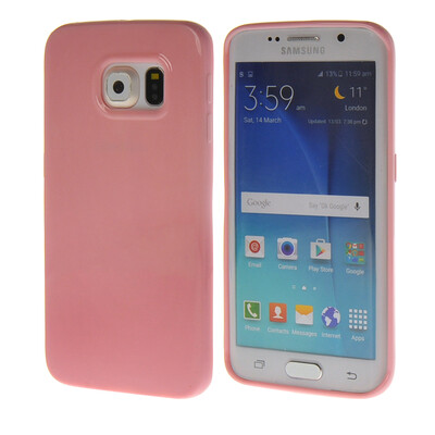 

MOONCASE Smooth Skin Soft Silicone Gel TPU Flexible Shell Protective Case Cover for Samsung Galaxy S6 Edge Pink