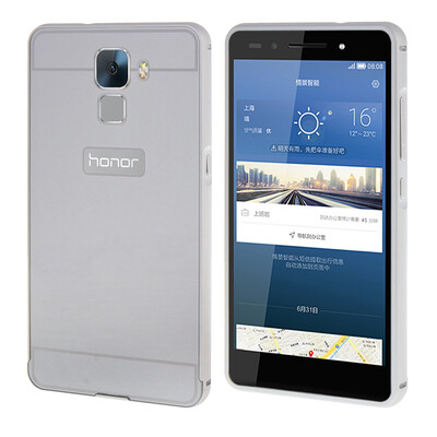 

MOONCASE чехол для Huawei Honor 7 Bumper Frame Hard 2 in 1 Cover Silver
