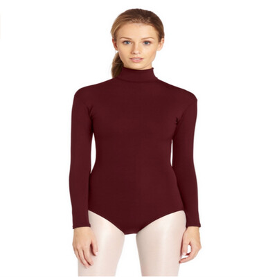 

2018 New Five Colors Women Bodysuit Costumes LongSleeves Halfull Bodysuit Spandex Dance Unitard Zentai Suit Workout Gymna