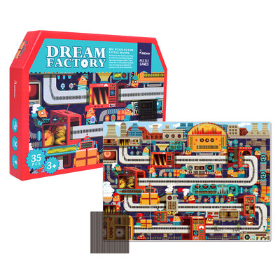 

MiDeer Childrens Magnetic Jigsaw Puzzle 4-5-6 Years Old Raster Magnetic Game - Robot