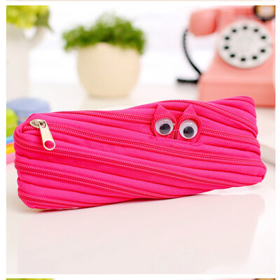 

Карандашный чехол Cute Solid Color Простой карандаш-сумка Карандаш Чехол для молнии Канцелярские принадлежности Чехол для ручек Ко